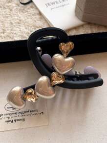 topshiny 1个法式水晶和仿珍珠心形发夹，优雅精致的设计，适合温柔甜美的女性和女孩日常佩戴，情人节礼物，也适合秋冬季节女性度假装扮。 - 彩色 - 查看 14