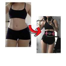 EMS 肌肉刺激腹部带训练器刺激器按摩按摩器腹部塑形 - 黑色 - 查看 6