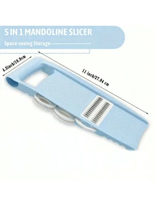 5-In-1 Vegetable Slicer, Multi-Function Fruit Cutter, Manual Food Grinder, Vegetable Mill, Potato Masher, Potato Shredder, Kitchen Tool Set - Multicolor - View 2