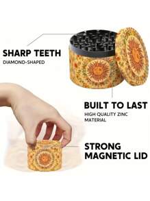 BROS 2.5"/1.57" Creative Cartoon Grinder - Multi-Layer Alloy Grinding Tool - Compact Household Essential - Mini Crusher - Multicolor - View 6