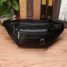 Bolsa cinto Pochete de Couro Genuíno para Homens de Viagem Retro Pele Natural Bolsa Masculina Transversal Corpo Bandoleira Quadril Faixa de Bolsas