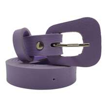 Women's Thin Belt With Guitar Buckle In Synthetic Leather For Everyday Use - CF35 - LILAC - View 4