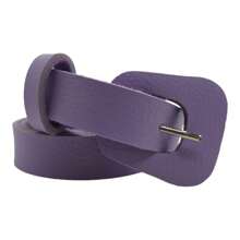 Women's Thin Belt With Guitar Buckle In Synthetic Leather For Everyday Use - CF35 - LILAC - View 1