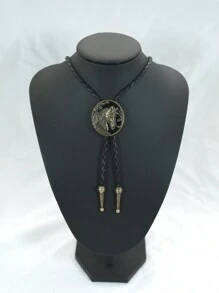 Wilder Westen BOLO Herren Bolo Krawatte - Pferdekopf handgefertigt einzigartiger Western Cowboy Leder Krawatte Herren und Damen Bekleidungszubehör Ein Stück