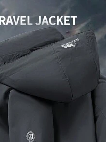 Men's Mountaineering Waterproof Jacket, Quick-Drying Outdoor Soft Shell Jacket Coat - Dark Grey - View 2