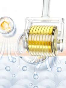 1/2pcs Titanium Microneedle Derma Roller, 540 Real Needles, Skincare Tool For Face, Body, Hair, Beard, Beauty, Spa, Self-Care - Multicolor - View 4