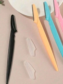 12 件/套女士眉毛剃须刀、面部和身体毛发修剪器、带盖安全脱毛剃须刀、小型美容工具套件 - 彩色 - 查看 2