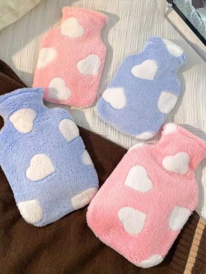 1pc Comfortable Plush 16.91 Oz /33.81 Oz Hand Protector - PVC Lined, Soft Hot Water Bottle For Neck, Back, Shoulders, Legs And Menstrual Relief, Suitable For Valentine's Day Couples