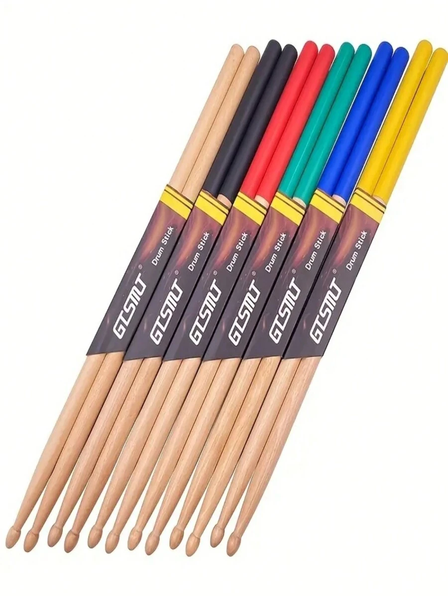 1 Pasang Stik Drum Maple Premium 5A - Pegangan Anti Selip, Cocok Untuk Pemula Dan Penggemar Jazz, Ideal Untuk Latihan Dan Pesta Natal