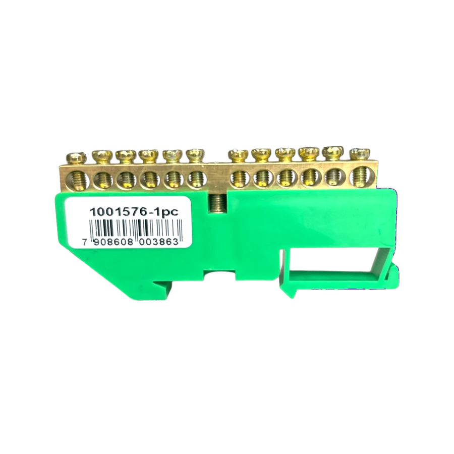 Busbar For Circuit Breaker Ground DIN Rail 12 Holes Green Unit - 綠色 - 查看 1