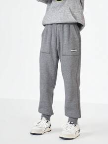 Balabala Tween-Jungen Thermogefütterte winddichte Hose, dicke Winterhose 2024