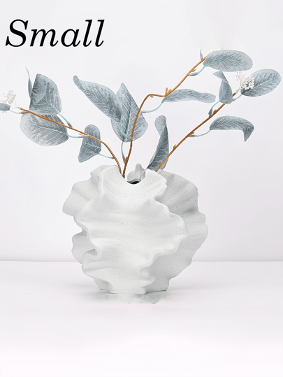 Flowers Vase Moderne Home Coral Ceramic Shape Zwart Wit stone Nordic Pampas Grass, Boho Donut Centerpiece Wedding, Ideal Mother's Day Wedding .(Black) Birthday Graduation Room Flower Glass view 7