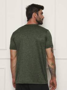 Kit 2 Men's Dryfit T-Shirt Short Sleeve Round Neck Shirt Slim Fit Gym Blouse - 綠色 - 查看 6