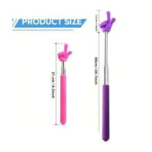 68 cm Teleskop-Fingerlese-Stab, Fingerlese-Stab, einziehbarer Fingerstab, Unterrichtsmaterial aus Edelstahl, ausziehbarer Leszeiger, Frühpädagogisches Werkzeug, Lehrerstab, Lesestift, Tafel, Klavier-Führungsstab, Lese-Zuhause-Unterricht, Lehrstab, Bürozeichenmarker, Schreibwaren, Geschenk für Feiertage