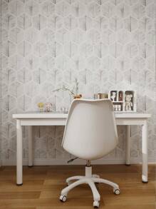 YUANYI 1 Roll 17.52in*39.37in Removable And Reusable Wallpaper, Self-Adhesive Vinyl Furniture Sticker, Waterproof Modern Geometric Green Striped Pattern, Suitable For Bathroom, Living Room, Bedroom And Kitchen Wall Decor, PVC Removable