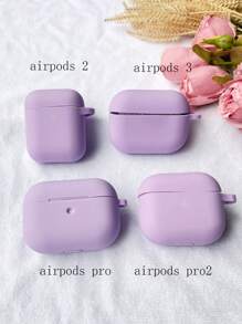 适用于 4 Pro、2、3、2、1 的硅胶软壳保护套（1 个），纯色，不含耳机 - 紫色 - 查看 3