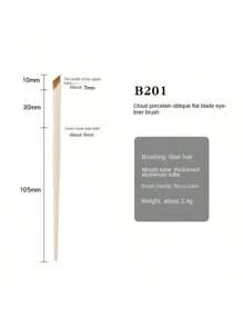 1支装，升级版刀形眼线刷，超细笔尖，斜角眉刷和精准细节刷，白色，化妆刷套装，化妆刷套装，化妆刷组合，全套化妆刷，化妆刷套装，全套化妆工具，化妆刷套装，化妆刷套装，化妆礼盒套装