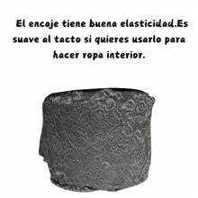 5 metros de encaje bicolor 18 cm ancho, elástico. - gris - Ver 1