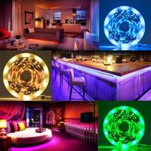 100ft Led Strip Lights (2 Rolls Of 50ft) Bluetooth Smart App Control Music Sync Color Changing RGB Led Light Strip With Remote,Led Lights For Bedroom Room Home Decor Party Festival