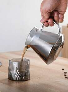 Brutelle 1pc Hand Pour Coffee Maker Set Coffee Filter Cup Grey Glass Coffee Set For Home Office Coffee Corner - Grey - View 5