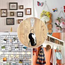 白色坚固混凝土硬墙石膏板无痕绘画挂钩，无痕钉塑料墙钩，用于无痕悬挂木质/灰泥/石膏/硬墙，用于悬挂绘画、艺术品、钟表等 - 彩色 - 查看 3