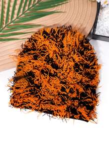 1pc Unisex Camouflage Fluffy Beanie Hat, Warm Thick Winter Cap For Men, Personalized Casual Outdoor Cycling Headwear Winter Christmas Hat Men Beanie Ski Hat Fall Outfit