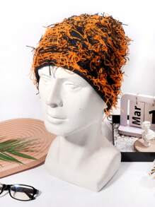 1pc Unisex Camouflage Fluffy Beanie Hat, Warm Thick Winter Cap For Men, Personalized Casual Outdoor Cycling Headwear Winter Christmas Hat Men Beanie Ski Hat Fall Outfit