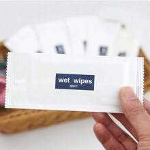 10/20/50/100 Single-Layer Aviation Wet Wipes, Hotel Catering Takeaway Disposable Items, Cleaning Wet Wipes, Small Bags, Compact And Portable Personal Cleaning Wet Wipes, Individually Packaged
