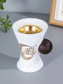 1 pezzo Nuovo bruciatore di incenso in resina dal design semplice e rotondo, portatile e resistente al calore, adatto per la decorazione domestica, ufficio, festival, yoga, può essere utilizzato come regalo per le feste, decorazioni rama, decorazioni rama - Multicolore - Visualizzare 9