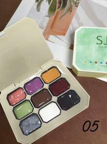 一套Y2K果冻指甲油套装，固体凝胶指甲油调色盘，4/5/9色柔滑乳霜套装，红色和黑色、粉色、绿色，配有美甲刷，持久固体凝胶指甲油，高光泽多色凝胶指甲油，凝胶指甲油颜色，适合情人节美甲、法式美甲、美甲艺术，需要底油和封层，UV凝胶指甲油 - 彩色 - 查看 13