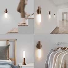 2024 New 2-Piece Set. Intelligent Sensing LED Night Light - Rechargeable, USB Powered, Touch Light, Suitable For Corridors, Hallways, Garages, Safes, Cabinets, And Bathroom Walls Sensing Function - Automatic Human Body Sensing, Energy-Saving And Safe