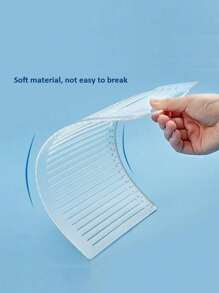 1pc A4 Line Drawing Soft Plastic Ruler, Multi-Line Spacing, Easy Lining For Daily Use, School Work - Transparent - View 5