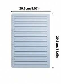 1pc A4 Line Drawing Soft Plastic Ruler, Multi-Line Spacing, Easy Lining For Daily Use, School Work - Transparent - View 4