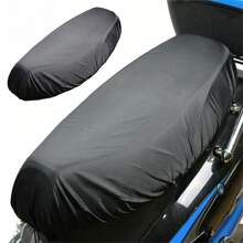 1 PIEZA Funda de asiento impermeable y flexible universal para lluvia de motocicleta y tranvía, cubierta de sillín personalizada, a prueba de polvo, accesorio de motocicleta para entusiastas del aire libre - Negro - Ver 1