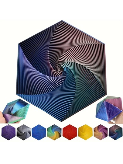 1pc Mini Hexagon Stress Relief Toy, 3D Printed Hexahedron Fidget Toy - Helps You Relax And Entertain! Christmas Gift,Fidget Squishy,3d Fidget Toys,Fidget Toys>Decompression Toys,Fidget Toys,Fidget,Toys