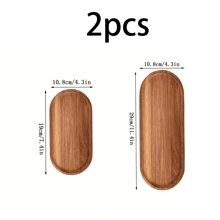 1个/2个装红木长方形/椭圆形托盘，适用于盛放水果、甜点、蛋糕、奶酪、咖啡、茶、面包等，是早餐、用餐、酒店、餐厅、户外野餐、居家日常使用的理想之选，也是情人节、妇女节、父亲节、母亲节的完美礼物。 - 彩色 - 查看 22