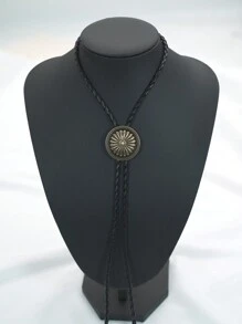 Krawat męski Wild West BOLO Bolo - Vintage Stripe, ręcznie robiony, unikatowy, indiański, westernowy, kowbojski, skórzany krawat, męskie i damskie dodatki odzieżowe, jednoczęściowy