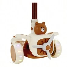 Happy Airplane Scooter For Children With 3 Foldable Wheels And Led Light And Sound DM Toys DMR6816 Beige - 米色 - 查看 4