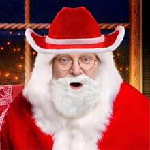 9-teiliges Weihnachts-Kostümset für Frauen mit 1 Stück Weihnachtsmütze, 1 Stück Halskette, 1 Stück Armband, 2 Ohrringe, 2 Handschuhe, 2 Strümpfe, für Cowboy-Cosplay, Partyartikel und Weihnachtsparty, Abschlussball, Halloween - Verschiedenfarbig - Übersicht 7