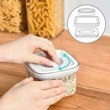 1pc Multi-Grain Sealed Food Storage Canister, Ideal For Preserving Food, Snacks, Coffee Beans, Sugar