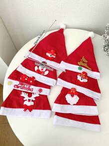 1/2/3 chiếc mũ ông già Noel trang trí họa tiết Giáng sinh, phụ kiện tóc ngày lễ Giáng sinh - Nhiều màu - Xem 3