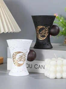 1 pezzo Nuovo bruciatore di incenso in resina dal design semplice e rotondo, portatile e resistente al calore, adatto per la decorazione domestica, ufficio, festival, yoga, può essere utilizzato come regalo per le feste, decorazioni rama, decorazioni rama - Multicolore - Visualizzare 2