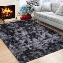 1入組漸層灰白絨毯，適用於臥室和客廳區域地毯，可摺疊且拆包後容易彈回，室內裝飾 - 淺灰色 - 查看 3