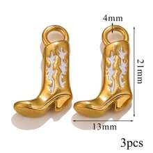 3pcs Stainless Steel Shoe Pendant DIY Necklace Earrings Jewelry Accessory Making - Boot Pendant - View 8