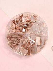 1 套多功能回形针、活页夹、订书钉组合办公和学校用品、返校、学校用品 - 彩色 - 查看 3