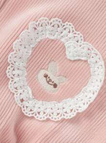 Balabala Baby Velvet Pants Boys' & Girls' Fashionable Swan Velvet Winter 2024 Trousers - Pink - View 7