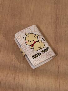 Estuche compacto para mujer con 20 ranuras para tarjetas, puede almacenar tarjetas, licencia de conducir y varias tarjetas, diseño de gato de dibujos animados con botón a presión, regalo de estuche para tarjetas con diseño de gato creativo y doodle para mujeres