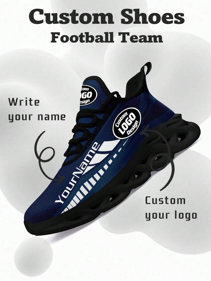 Women's Dallas Football Designed Sneakers, Custom Logo Custom Name Customization Lightweight Comfortable Soft Bottom Sneakers For Women, Gym Training Breathable Tennis Shoes Unique Gift For Mom/Dad/Her/Him/Girlfriend/Boyfriend/Wife/Husband/Friend ﻿ - Black - View 1