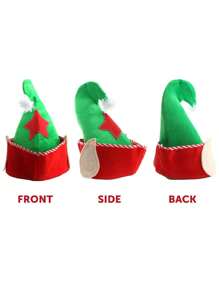 I LOVE FANCY DRESS Christmas Hats Xmas Party Festive Headwear Funny Novelty Christmas Dinner Costume Accessory Santa Hat For Adults & Kids, Funny Hats For Xmas Parties & Dinners - Christmas Accessories, Snowman, Tree, Santa Fancy Dress Xmas Hats - Plush Hat with Ears - View 6