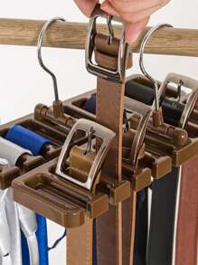 1pc Multi-Function Belt Hanger Organizer Rack For Belts, Ties, Scarves